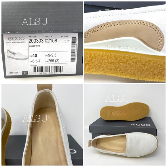 ECCO Crepetray Sip On Loafer Shadow Flat White W - Picture 8 of 8